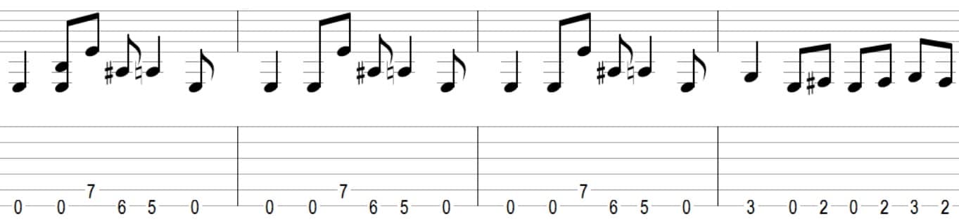 Metallica Enter Sandman - 7 mélodies connues faciles à jouer votre premier cours de guitare débutant