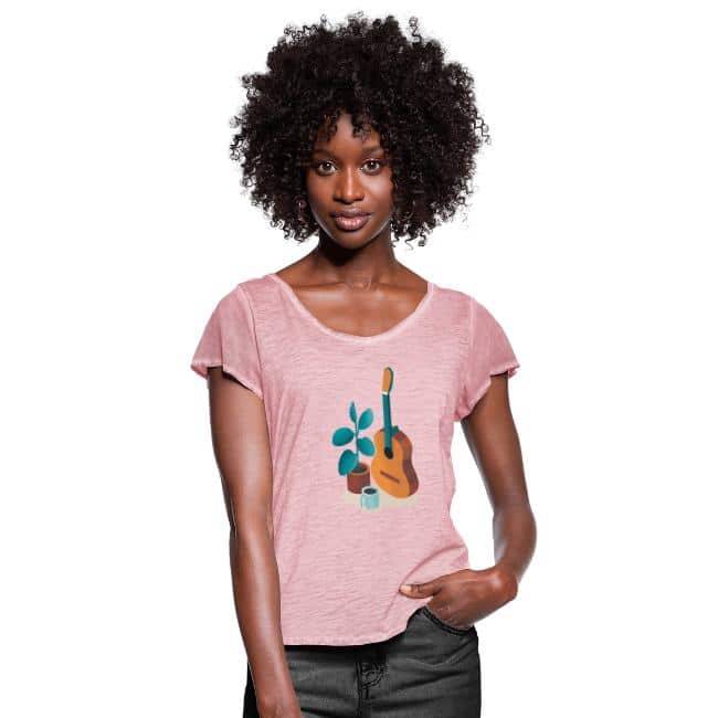 T-shirt guitare femme rose - idée cadeau - La Guitare en 3 Jours.jpg